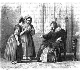 Lucia e la madre Agnese al cospetto di Donna Prassede