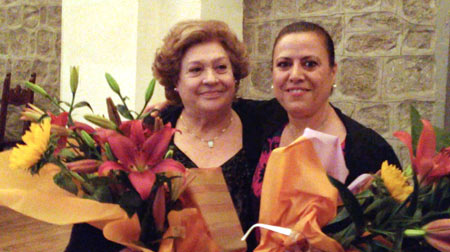 Il mezzosoprano Fiorenza Cossotto e la direttrice scenica Anna Maria Achilli