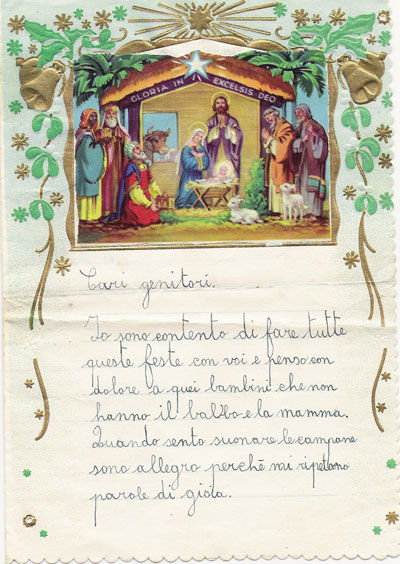 Letterina di Natale di Mario Olimpieri