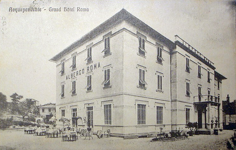 Acquapendente, Grand'Hotel Roma nel 1920 (Archivio Mauro Galeotti)